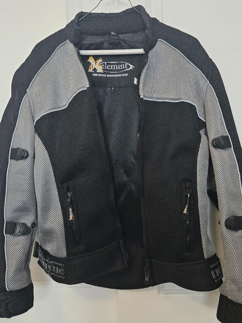 Xelement Mesh Motorcycle Jacket Black Gray Moto Riding Jacket S NO Armor Shell